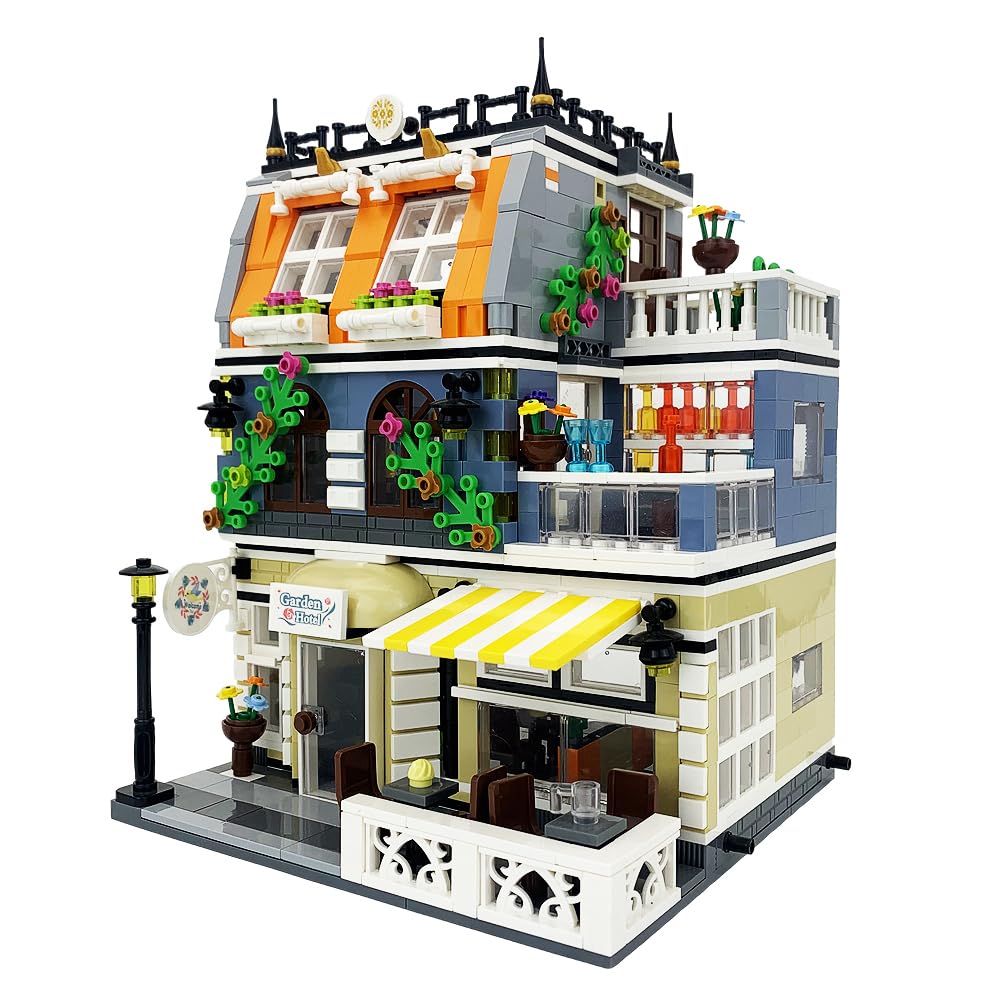 ENJBRICK Garden Hotel Building Kit package box ready for gifting and display.