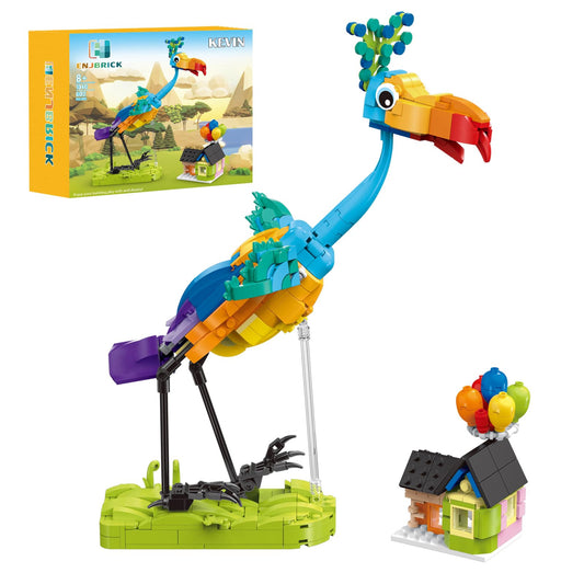 ENJBRICK Kevin Bird Up House assembly: a detailed, kid-friendly building project.