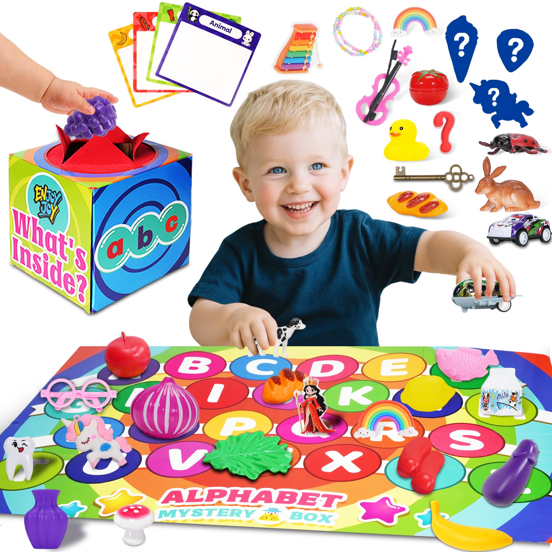 Enjoyjoy dual-sided letter mats for interactive letter recognition and word-building