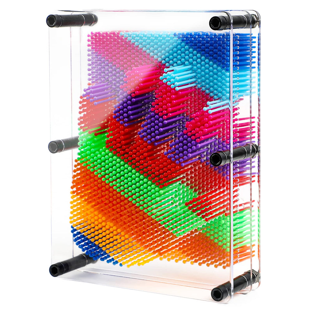 ENJSD 3D Pin Art Toy wall impression captures profiles for imaginative play
