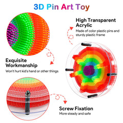 ENJSD pin art toy press object captures a silhouette for imaginative storytelling.