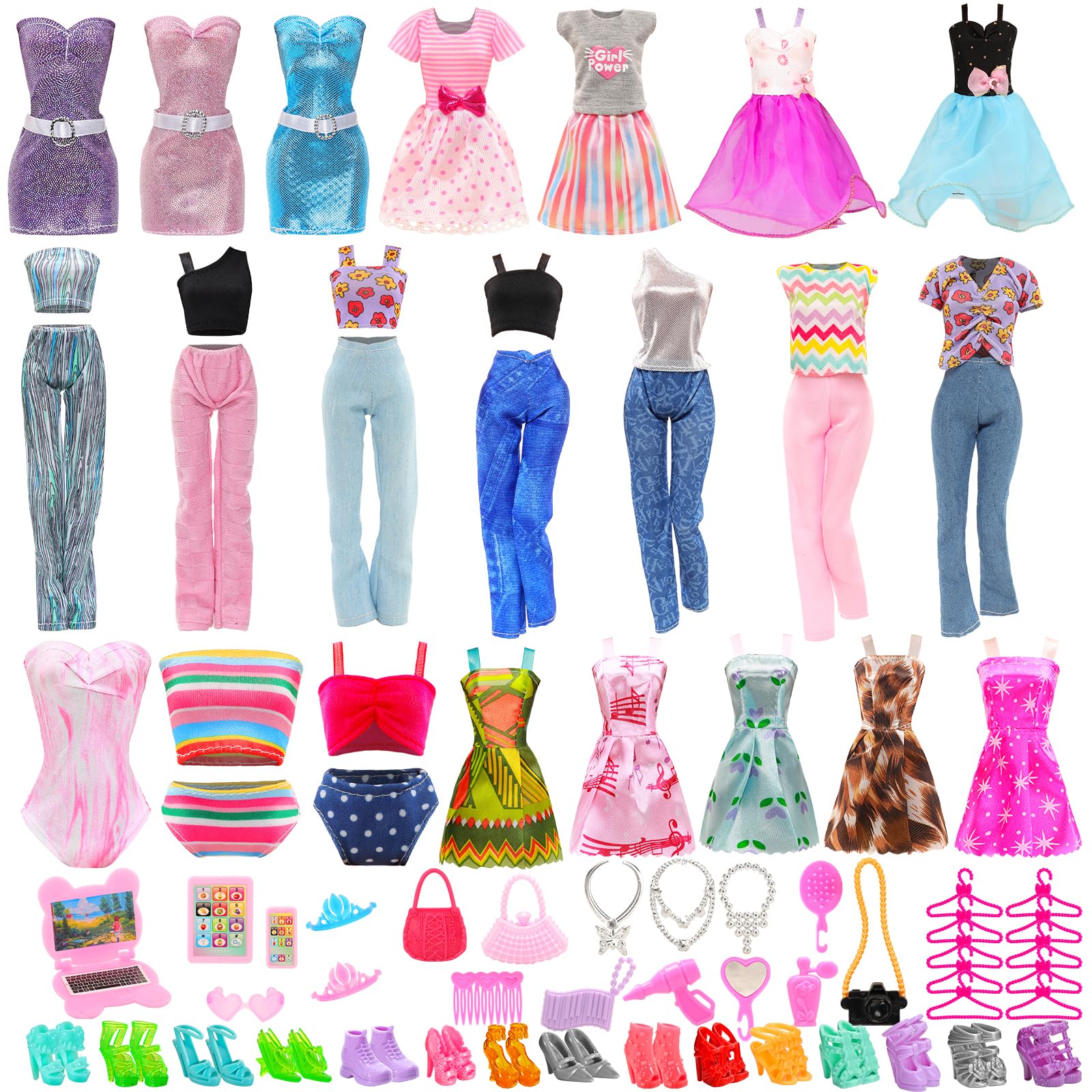 ENOCHT 11.5-inch doll tops and pants outfits for mix-and-match styling