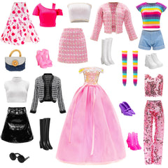ENOCHT 11.5-inch tweed suits showcase versatile outfits for creative dress-up play.