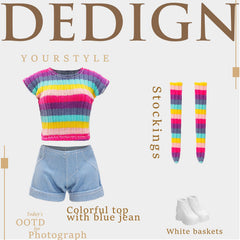 ENOCHT top with shorts offers casual-chic options for everyday doll styling.