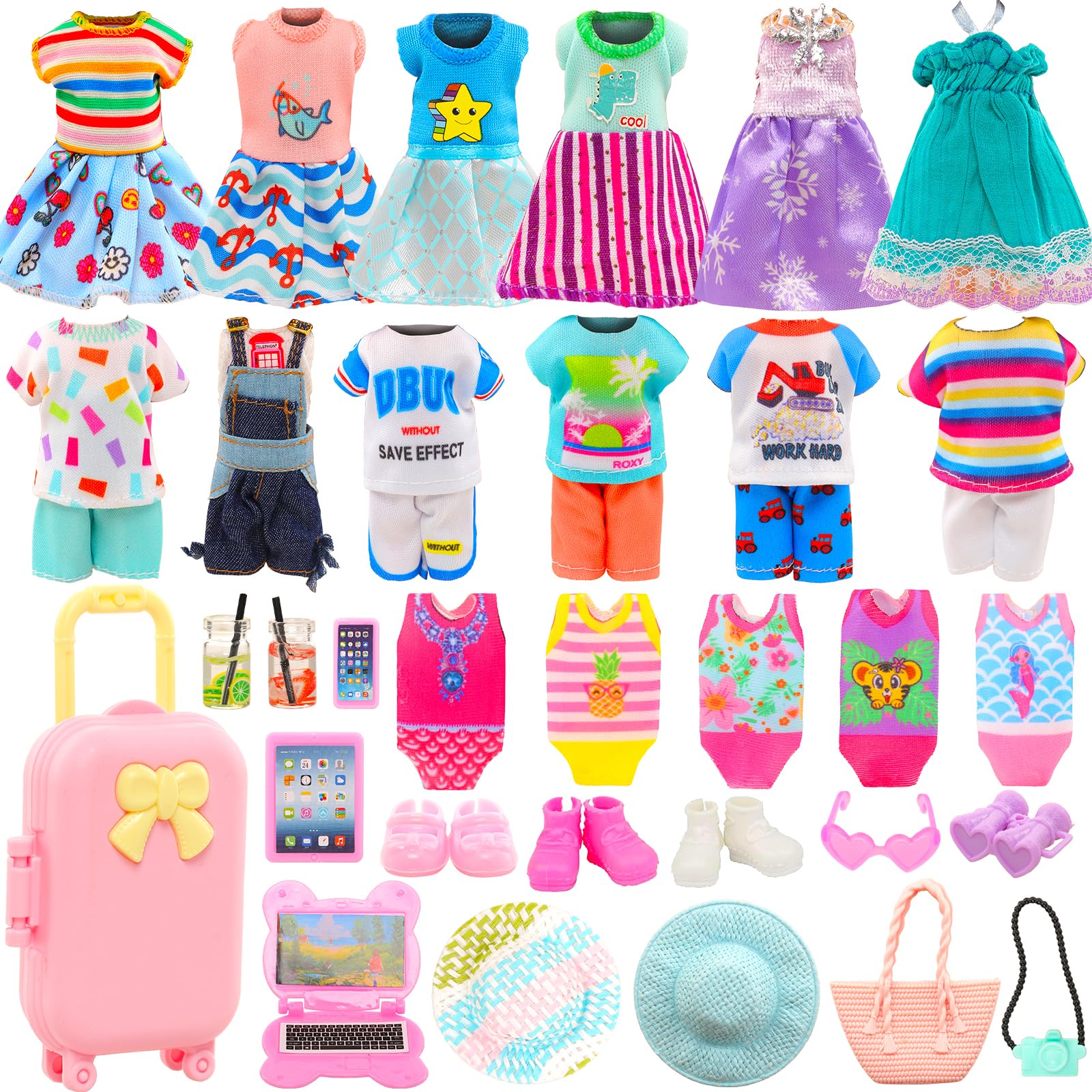 ENOCHT 5.3-inch doll dress set ready for creative dress-up play and styling