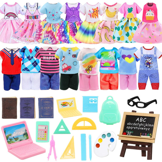 ENOCHT 6-inch dolls school set outfits for imaginative play