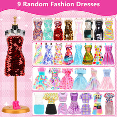 ENOCHT fashion dresses set enables stylish mix-and-match play for 11.5-inch dolls.