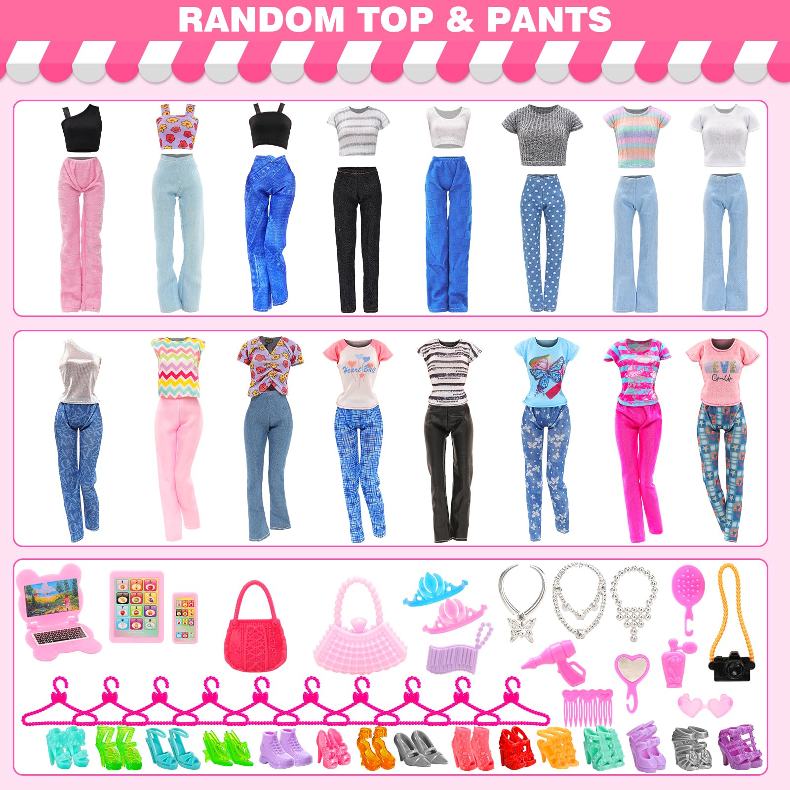 ENOCHT swimsuits for 11.5-inch dolls, great for beach and pool pretend play
