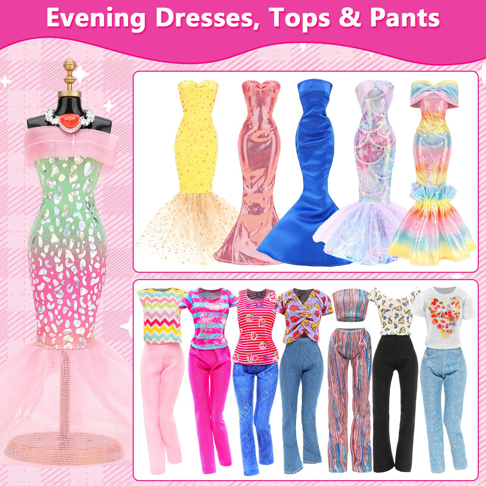 ENOCHT tops and pants set supports versatile looks on 11.5-inch dolls.