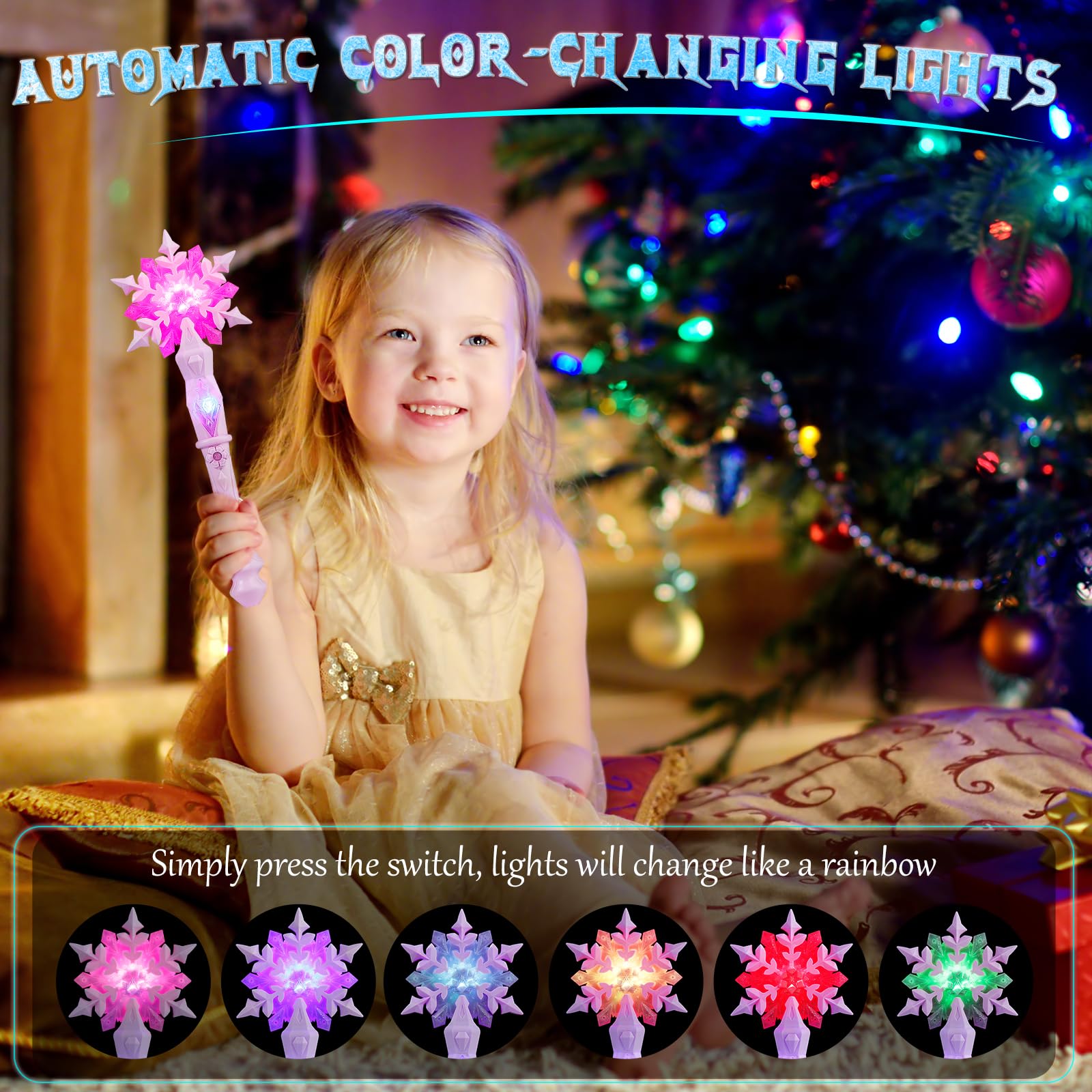 EnrichFun snowflake wand handle grip ensures comfortable play for small hands.