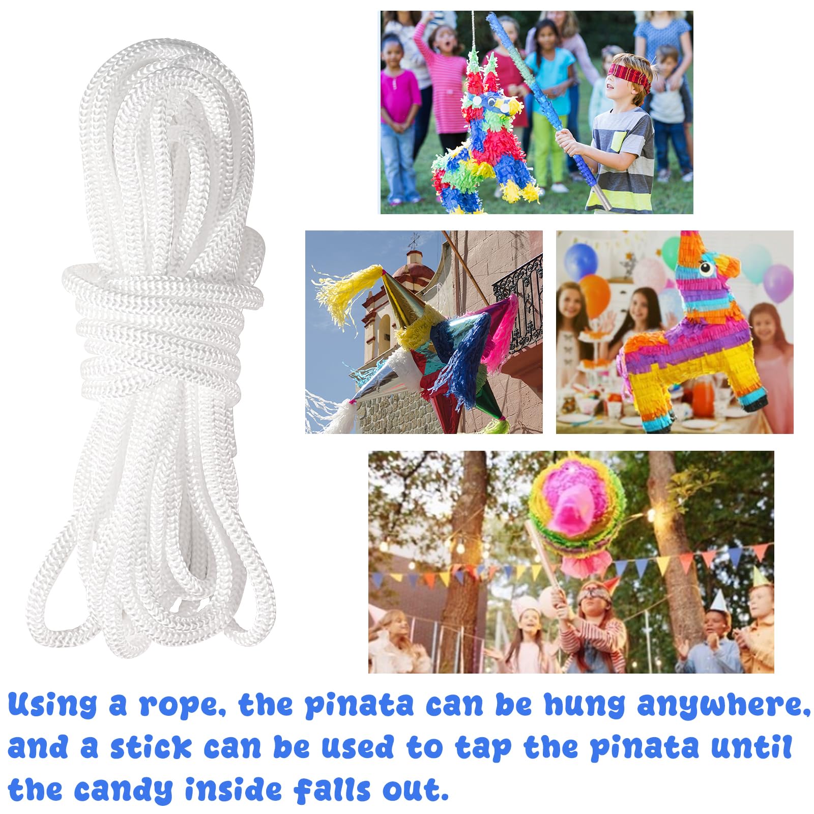 EnriQ pinata stick blue showing threaded design for easy grip