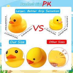 Ensbelei yellow ducks bath time setup, easy to grab and play.