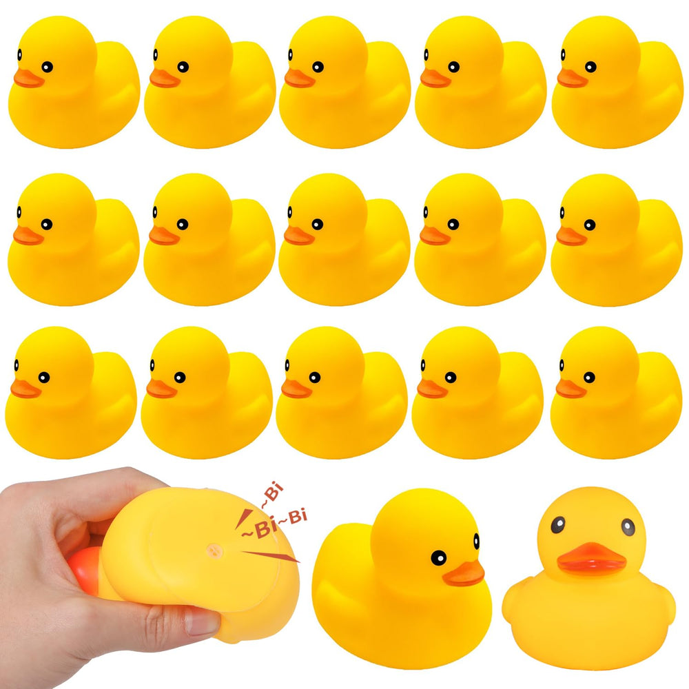 Ensbelei yellow ducks bath toy arrangement for engaging bath time fun.