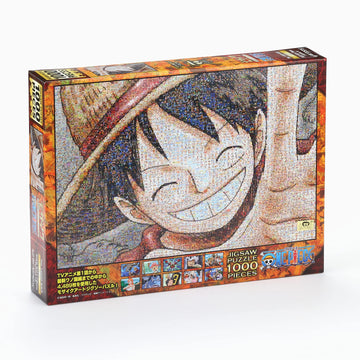 Ensky 50x75cm Luffy mosaic puzzle, ideal for family nights.