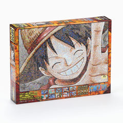 Ensky 50x75cm Luffy mosaic puzzle, ideal for family nights.