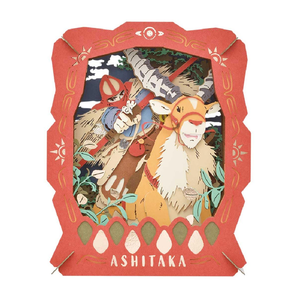 Ensky Ashitaka paper theater kit for Princess Mononoke, ready for assembly and display.