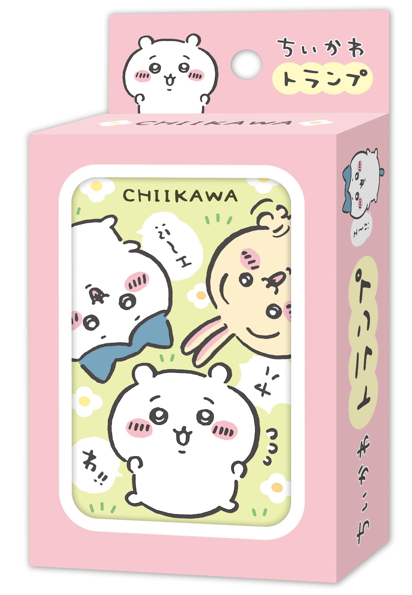 Back design of Enskyawa Chiikawa playing cards highlighting collectible charm