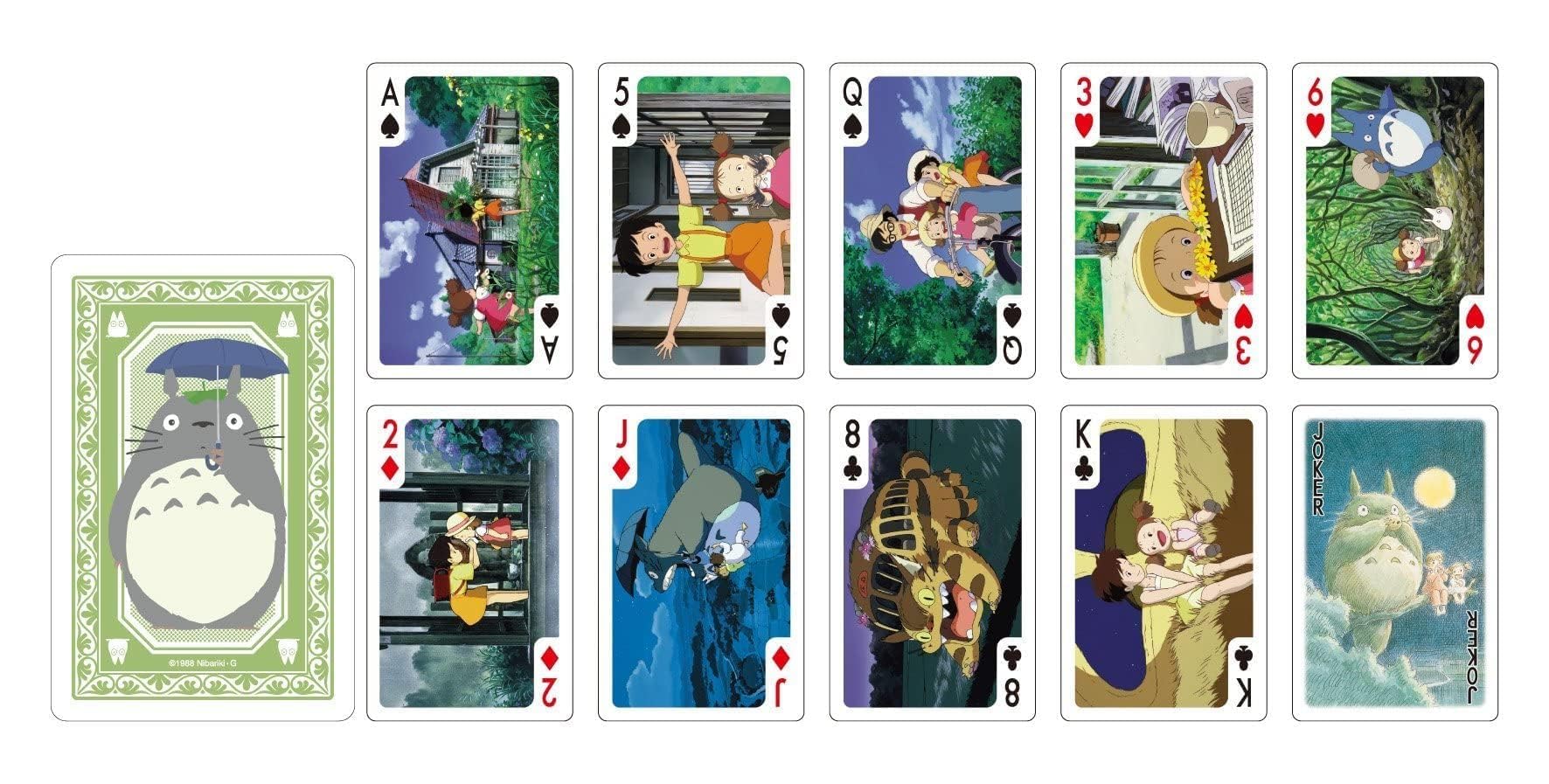 Ensky Totoro-inspired card backs, perfect for game nights and conversations.