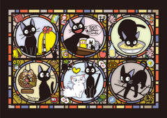 Ensky Kiki's Delivery Service Jiji Art Crystal Puzzle with crystal transparency for a shimmering window display.