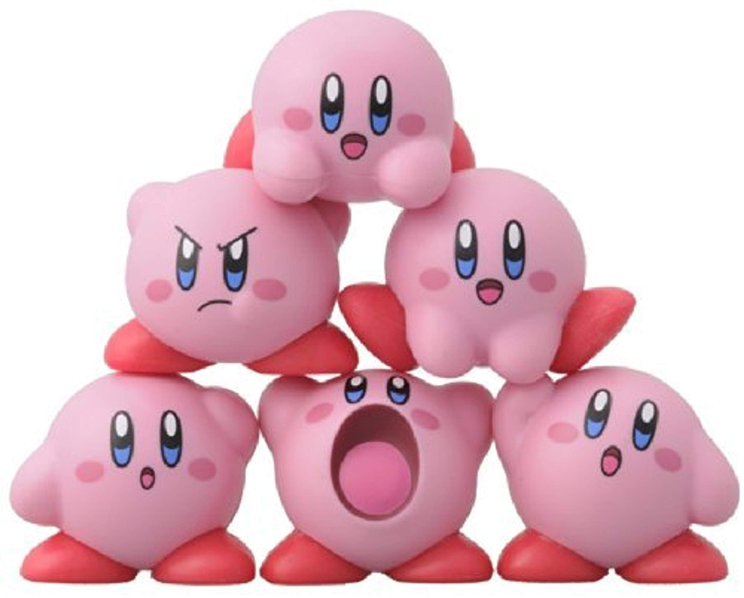 Ensky Kirby Nosechara collectible figures — great for desk display and stacking.