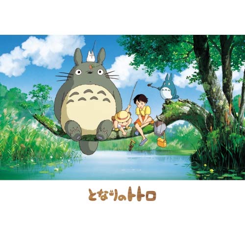 Ensky Totoro fishing on tree puzzle image — large pieces for relaxed social assembling