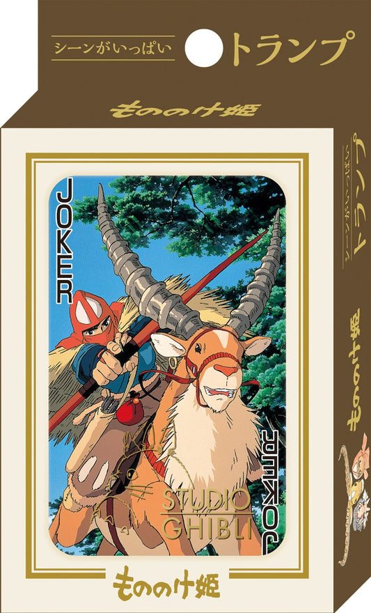 ensky Princess Mononoke Playing Cards front scenes showcase vibrant artwork for storytelling.