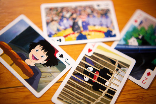 Ensky Studio Ghibli playing cards—joker with movie poster art, great for gifting or display.