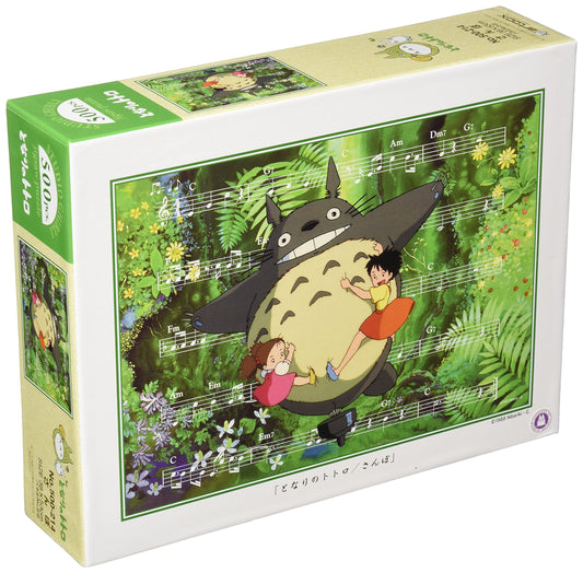 Ensky Totoro music-note puzzle box cover showcases licensed artwork for a nostalgic family activity.