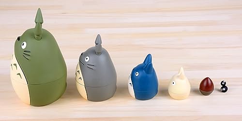 Ensky Totoro nesting dolls wooden figures for durable display
