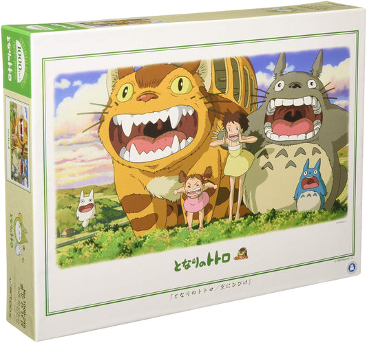 Ensky Totoro opened-mouth puzzle box art, licensed collectible for family puzzle nights.