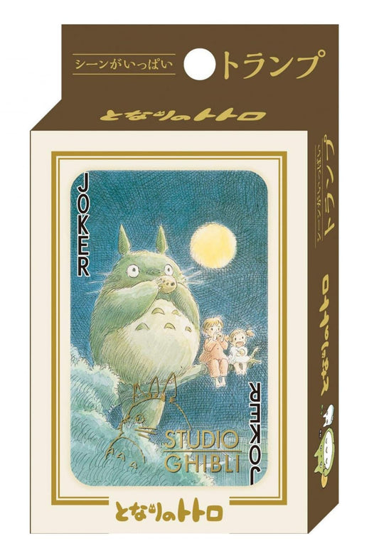 ensky My Neighbor Totoro scenes playing cards highlight collectible artwork in a deluxe foiled case.