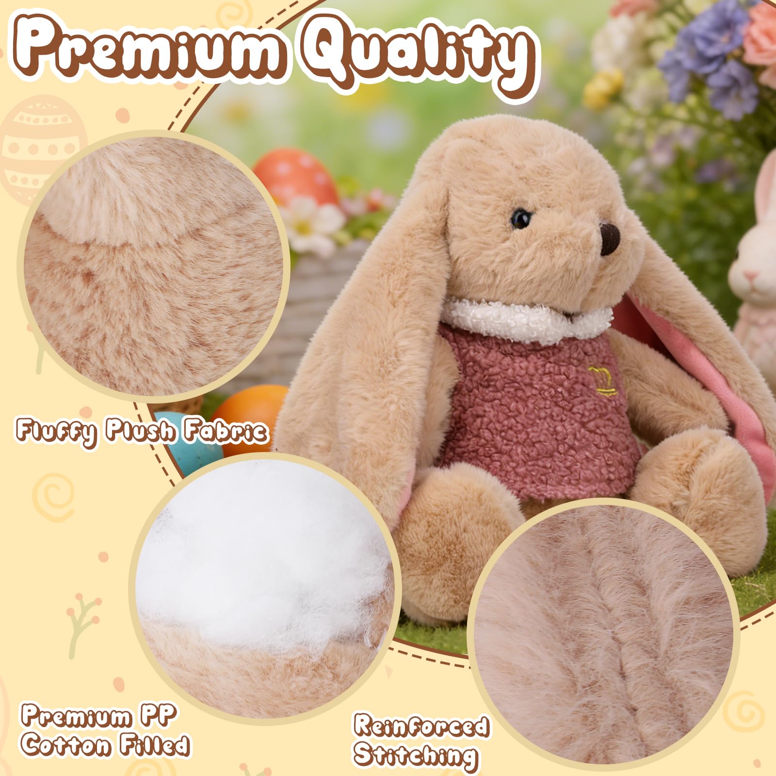 Entallor machine-washable bunny toy for easy cleaning and long-lasting fluff
