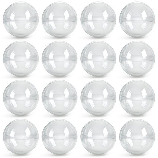 Entervending 2-inch clear capsules ready for vending machines and prize toys.