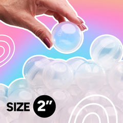 Entervending 2-inch clear capsules ideal for gumball machines and prizes.