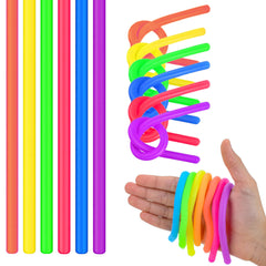 Entervending fluorescent monkey noodles offer a colorful bulk party favor option.