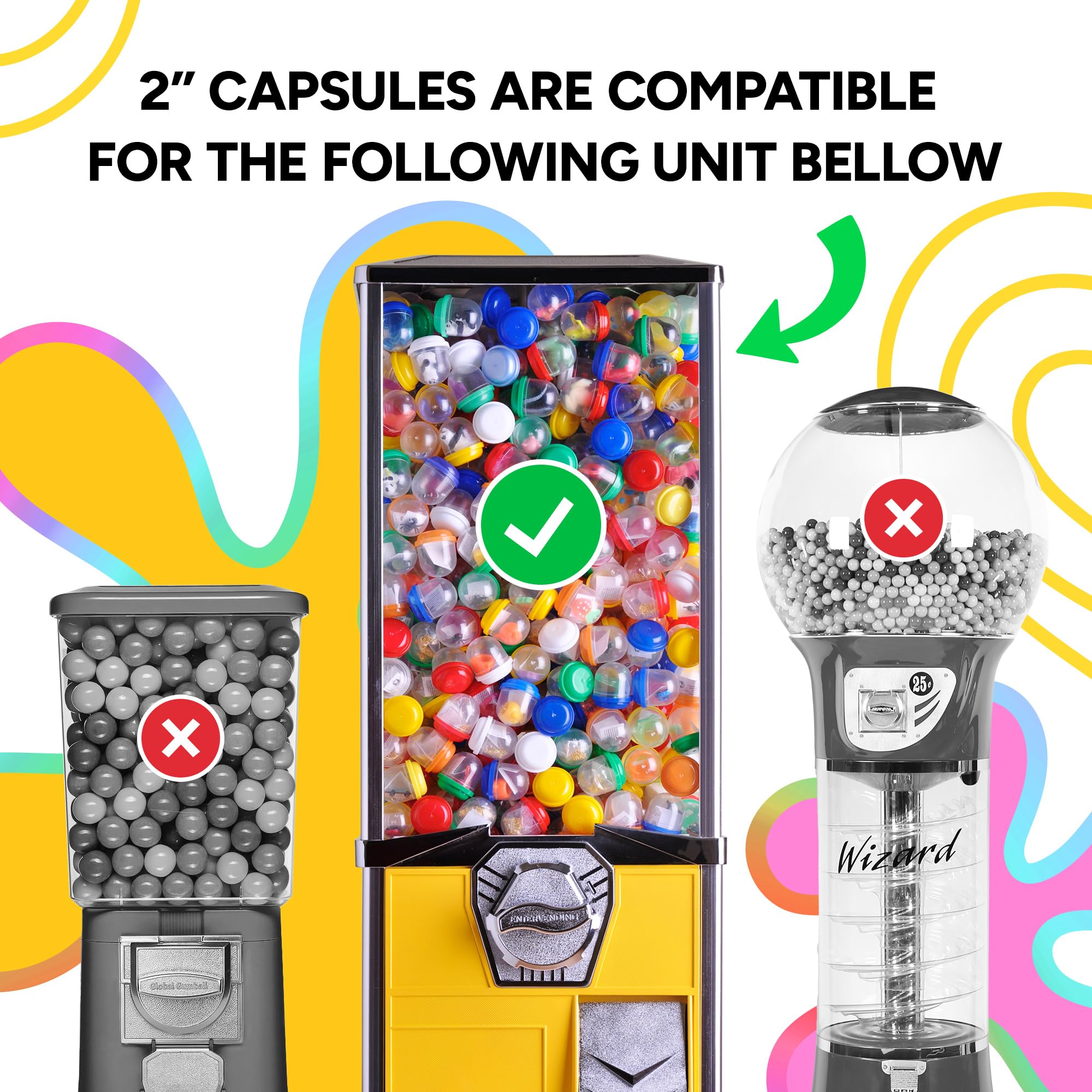Entervending classroom prizes capsules for goody bags and rewards.