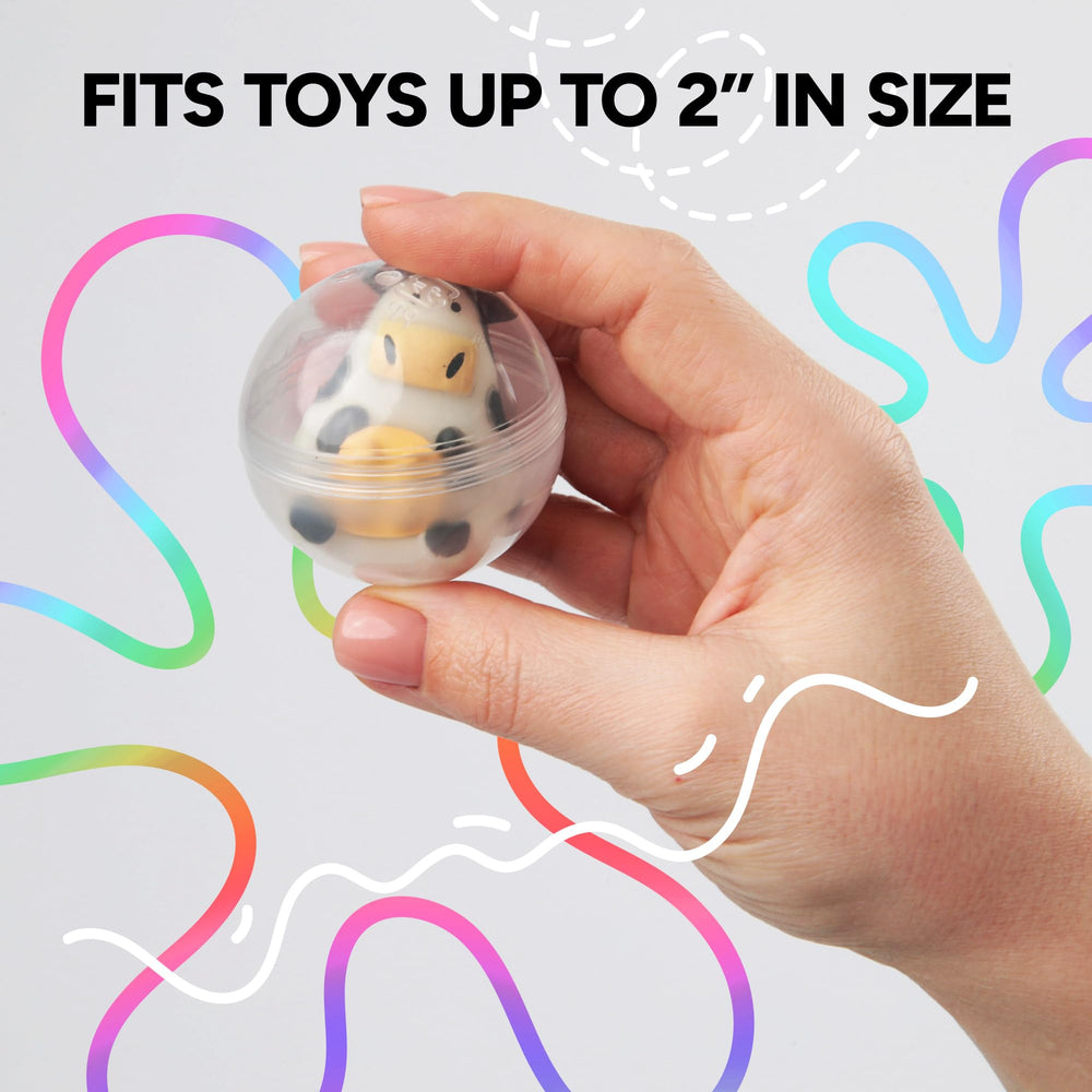 Entervending party-favors capsules provide clear round containers for gifts and decor.