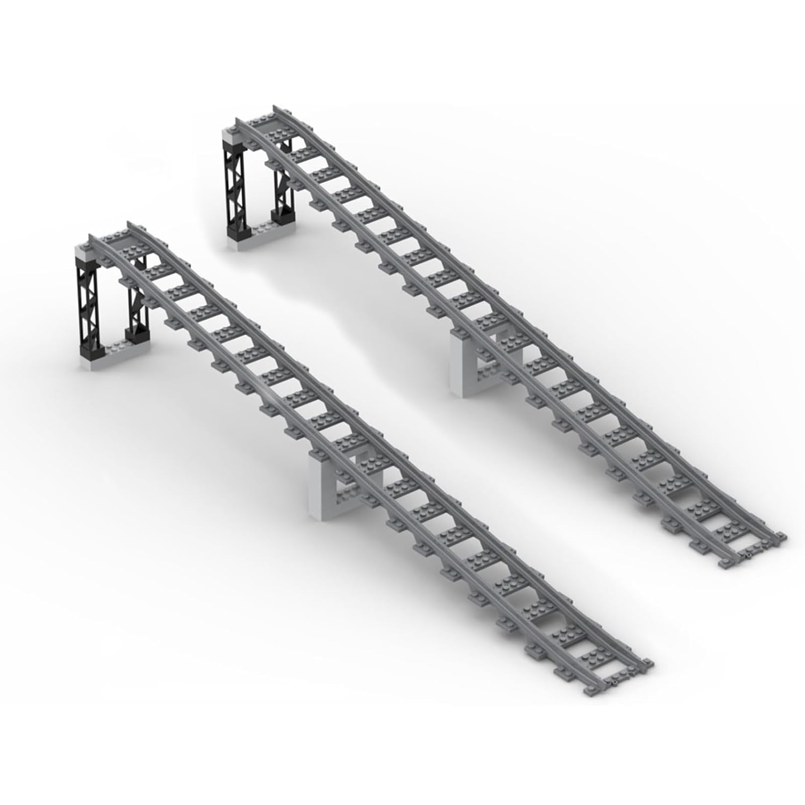 Enttgo city train track assembly parts show easy expansion for imaginative layouts