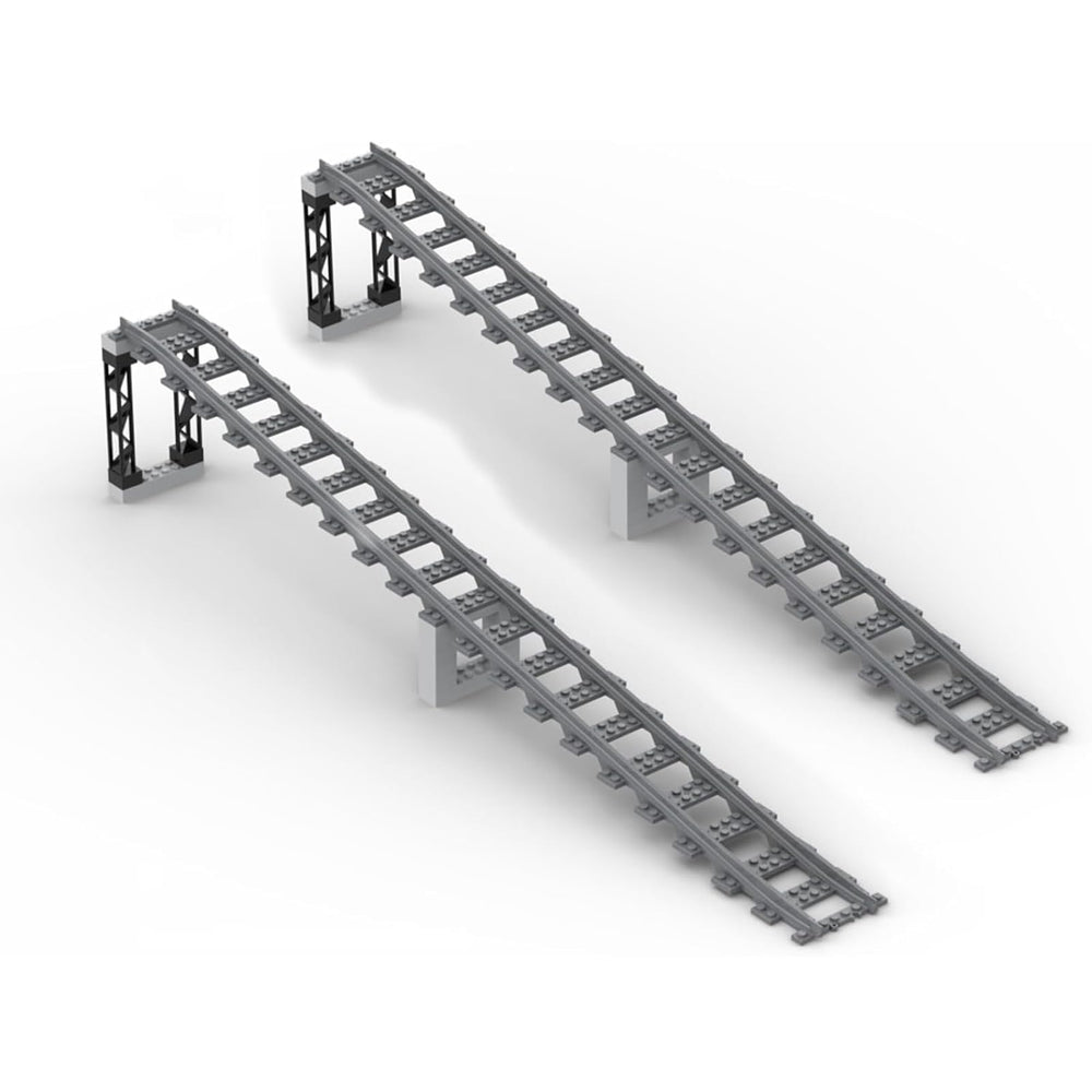 Enttgo city train track assembly parts show easy expansion for imaginative layouts
