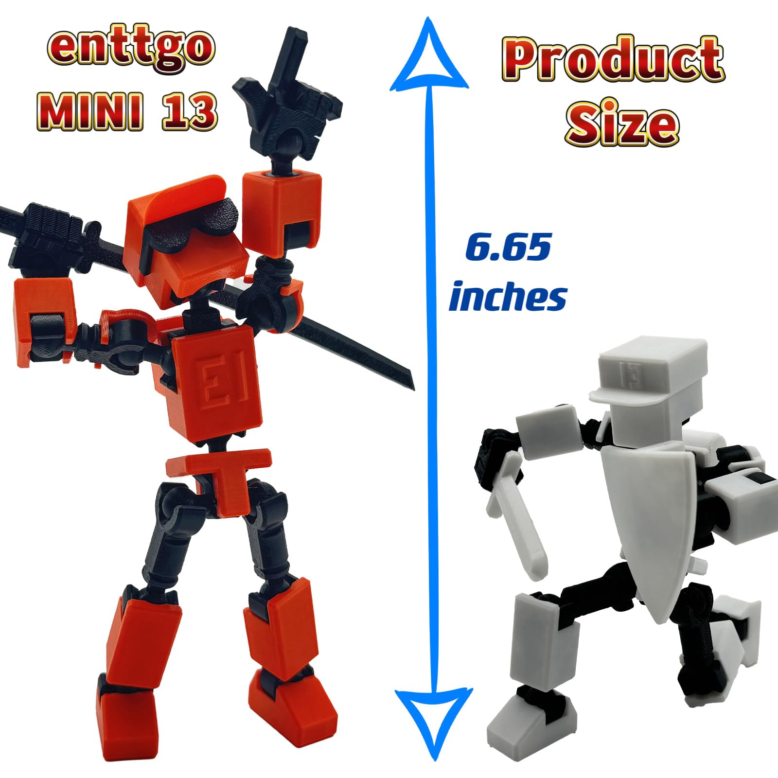 Enttgo MINI13 red accessories including hands and weapons expand play possibilities.