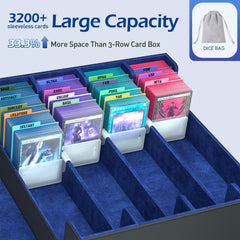ENTUMO 4-Row card storage box side view shows sturdy build and secure fit