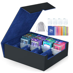 ENTUMO 4-Row card storage box top view shows ample capacity for organized decks