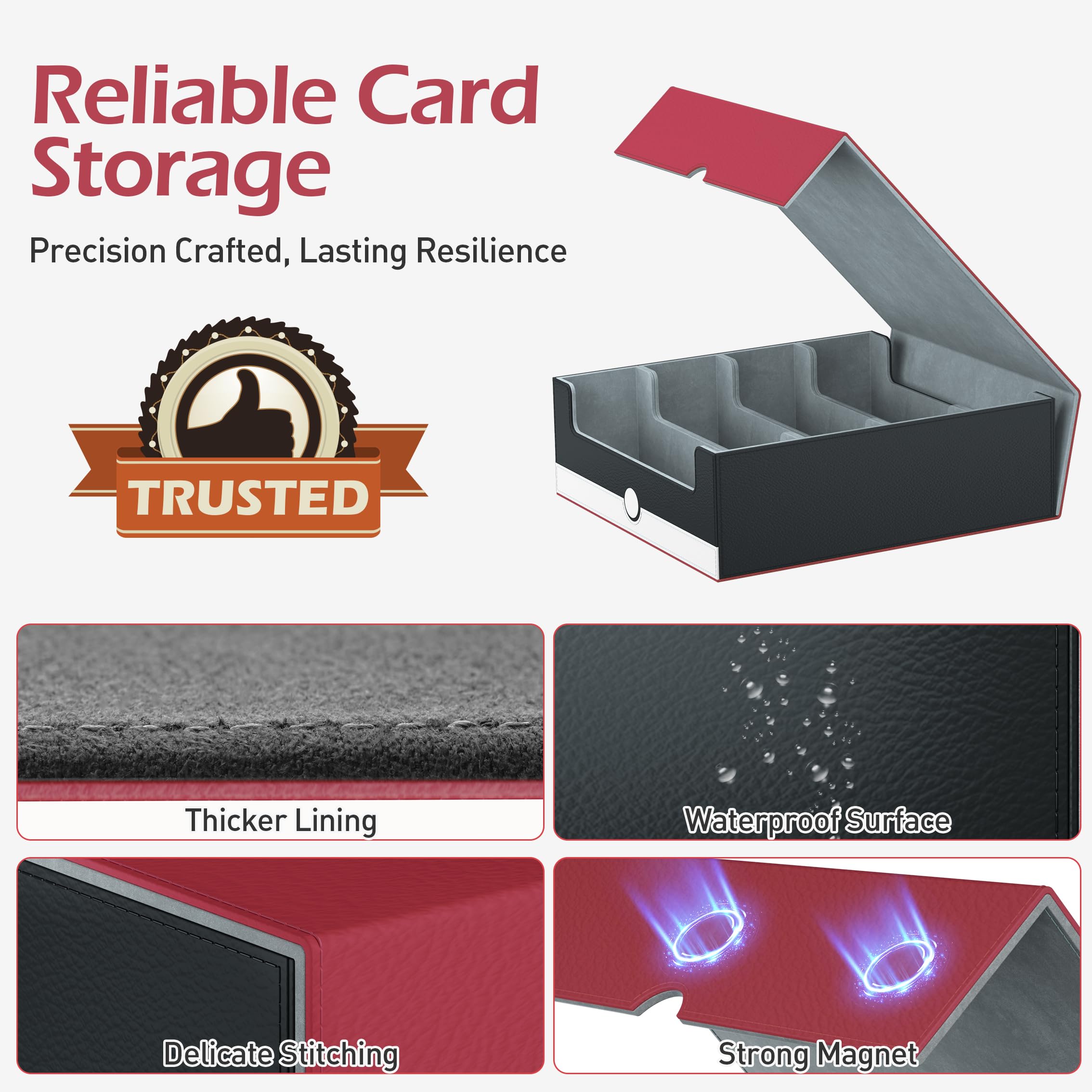 ENTUMO magnetic closure PU leather case keeps cards secure and protected.