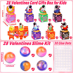 Envotek astronaut valentines card boxes showcasing space-themed artwork for classroom gifting.