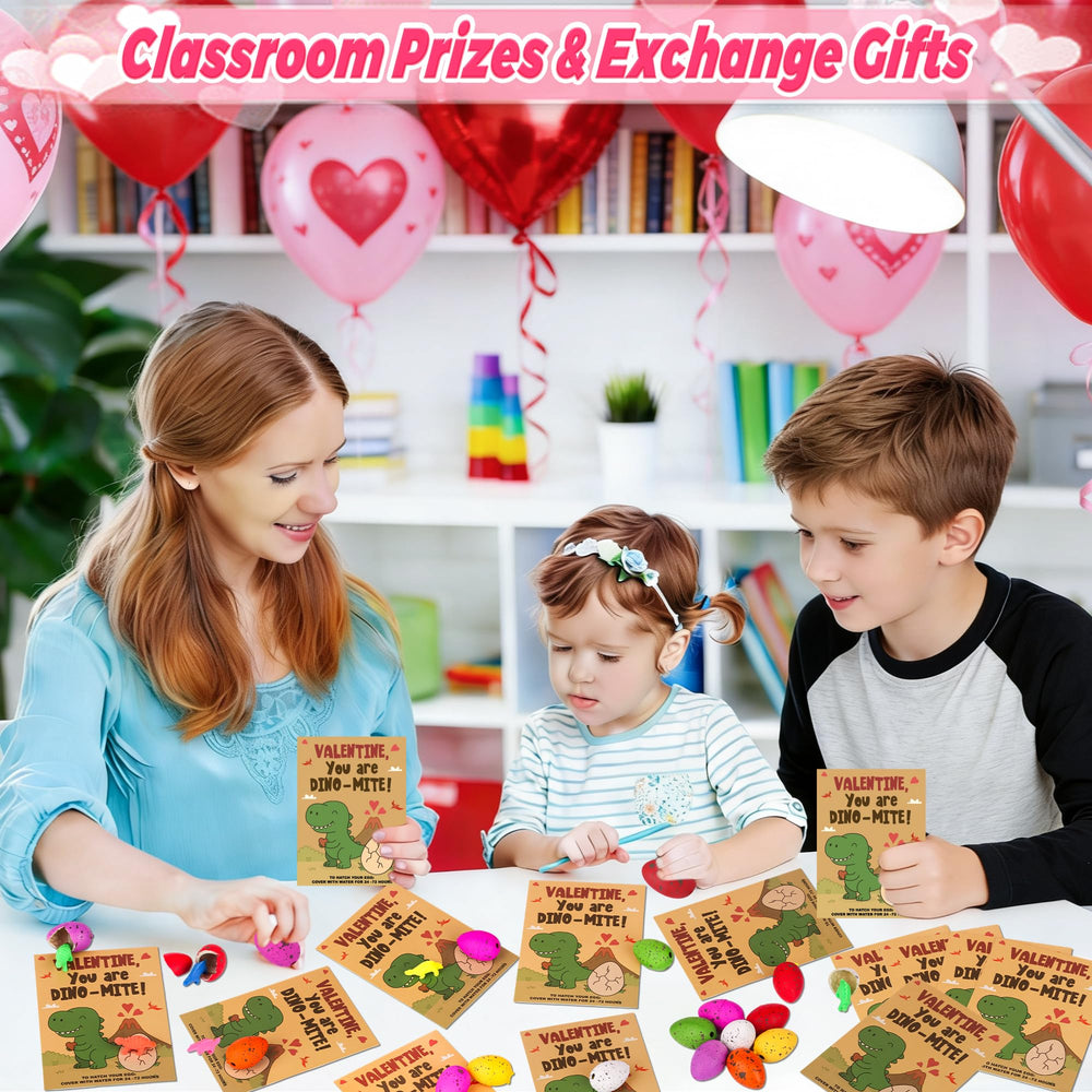 Envotek classroom dinosaur card exchange during lessons