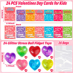 Envotek classroom valentines cards showcase six colors to delight students during exchanges.