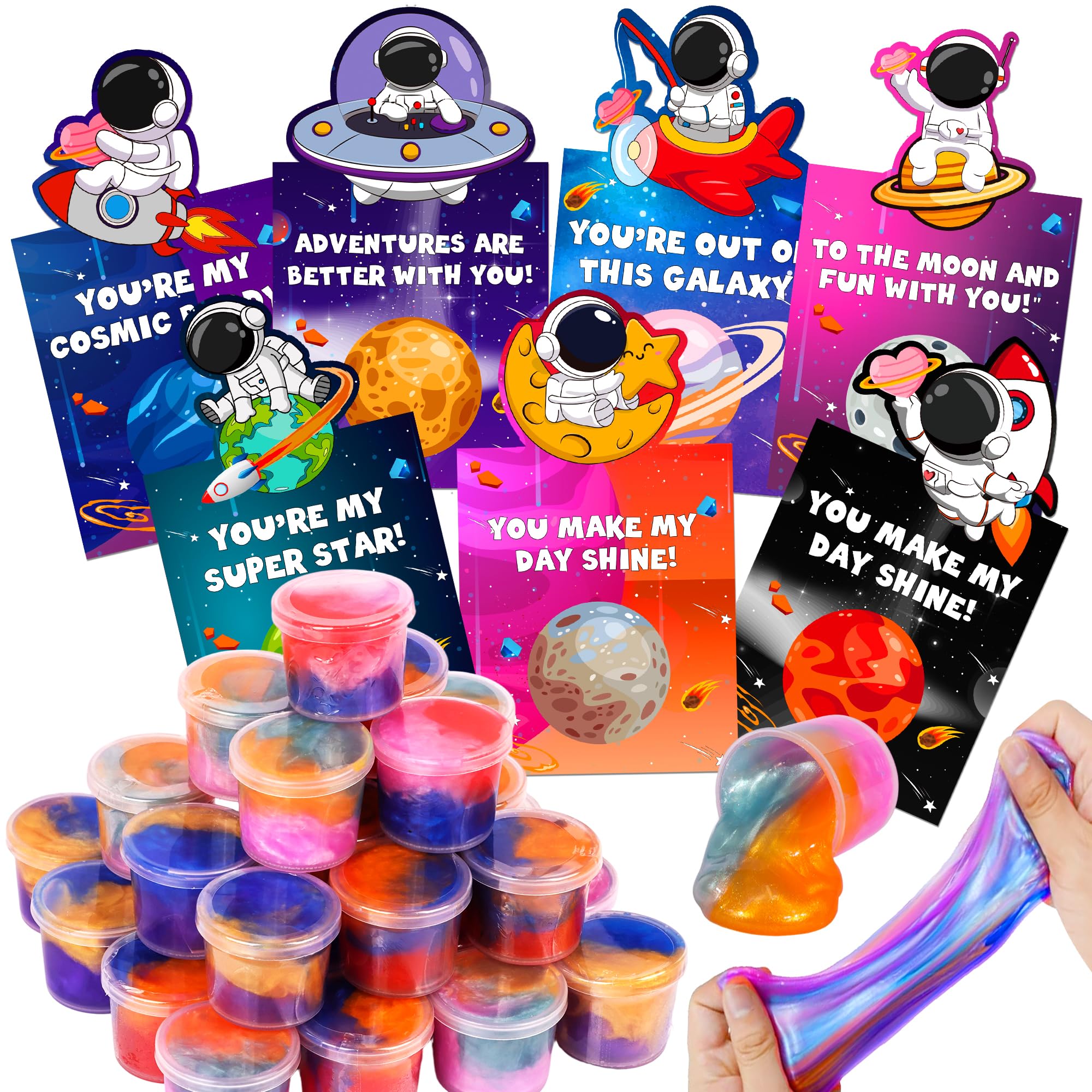 Envotek Galaxy Slime Kit with card set for classroom sharing