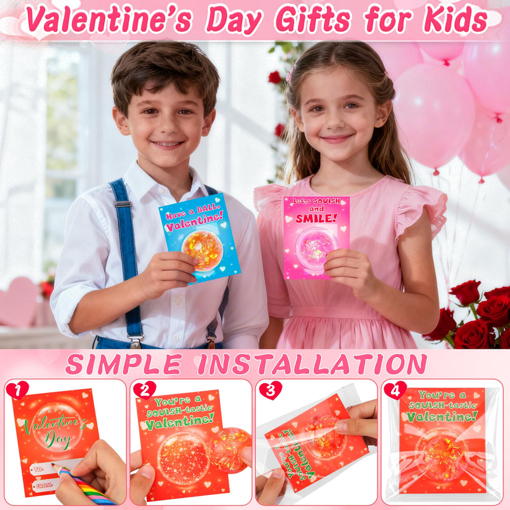 Envotek glittery hearts with inner glitter add a special shimmer to play.