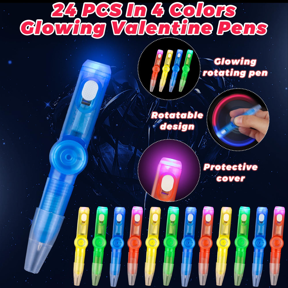 Envotek spin toys with built-in LEDs deliver dazzling visual effects during play.