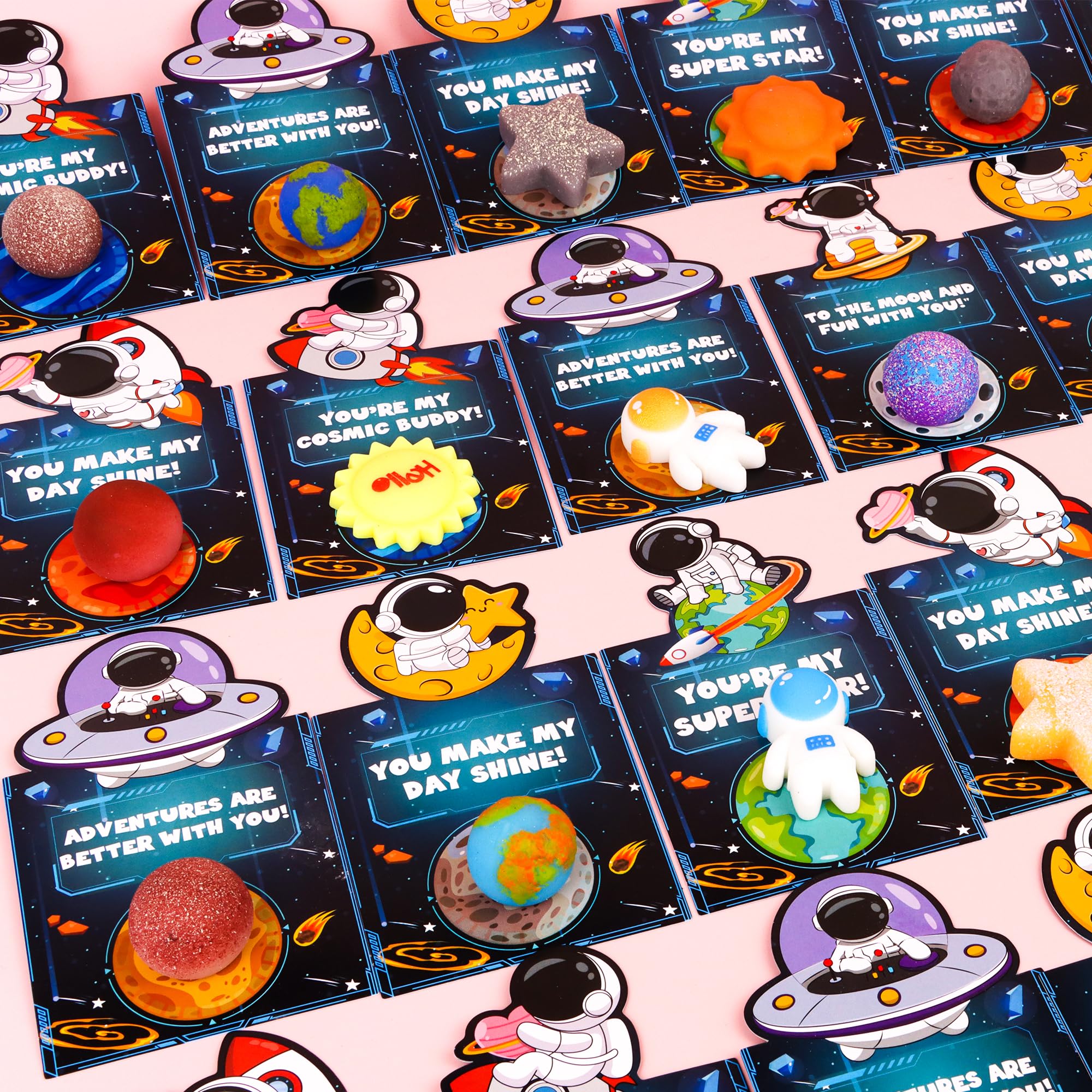 Envotek galaxy squishies close-up showing soft, squeezable texture.